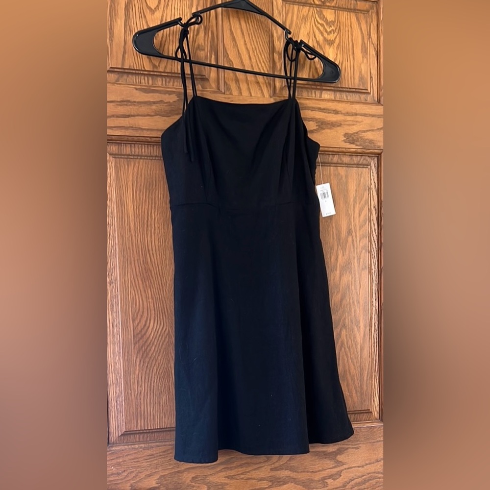 Old Navy Small Linen Black Mini Dress NWT - Picture 2 of 5